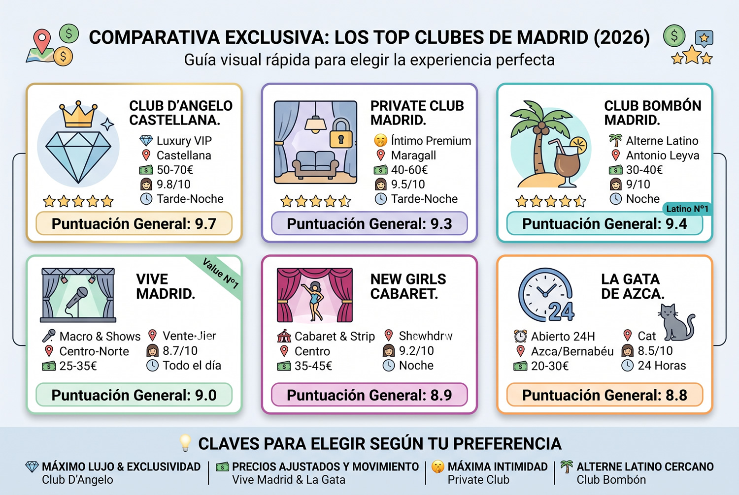 Comparativa de puticlubs en Madrid
